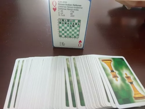 Cartas De Baralho Com As 52 Principais Abertura De Xadrez.