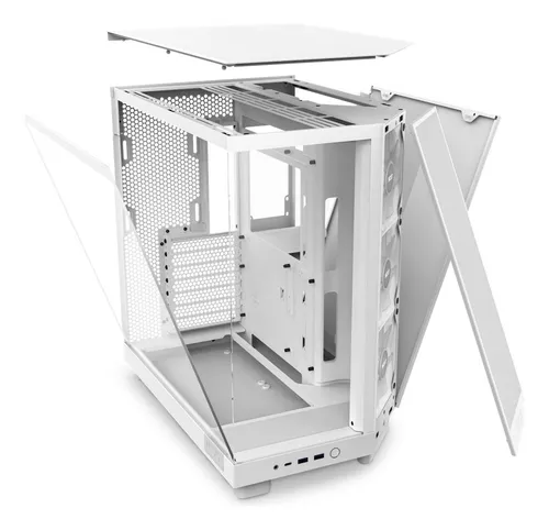 Gabinete Nzxt H6 Flow Rgb Cristal Templado Usb-c 3.2 Blanco
