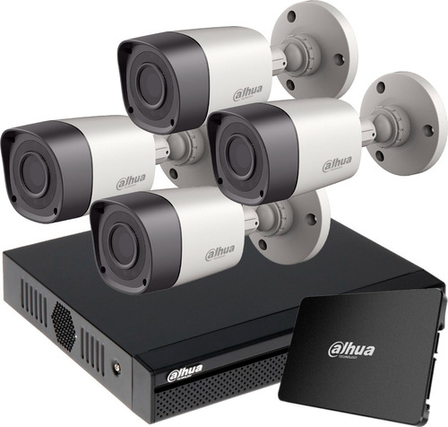 Kit Seguridad Dahua Grabacion Full Hd 1080p Dvr 8 + Disco 1tb Instalado + 4 Camaras 2mp Exterior Infrarrojas + Ip