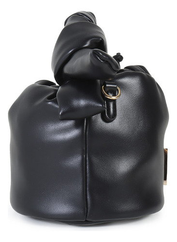 Bolsa Bucket Para Mujer Cloe Con Jareta Color Negro