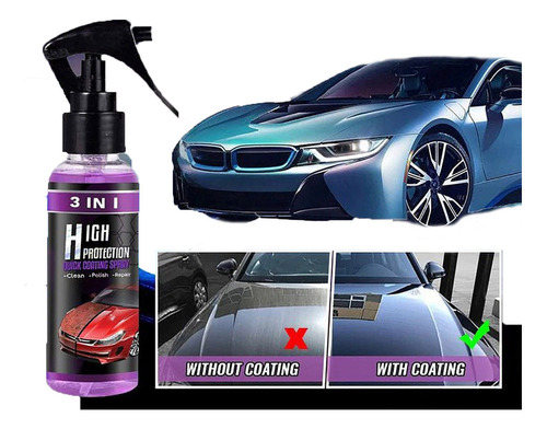 Spray Revestimento Carro Rápido 3 Em 1 Alta Protección 100ml
