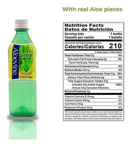 Pack 10 Unidades De Bebida De Aloe Vera Aloevine (original,