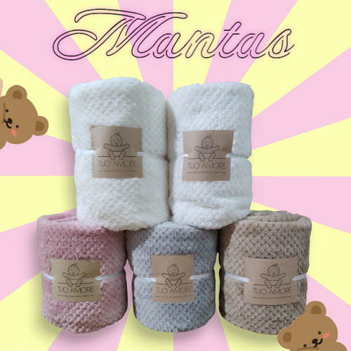 Manta Polar Bebe Frazada Cuna Nido Manta Polar Honey Blanco