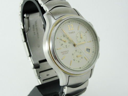 Relógio Timex Masculino Mod: Indiglo - Wr 50 - Cronógrafo