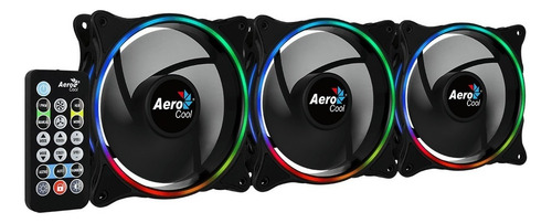 Kit de 3 ventiladores para controlador Aerocool Eclipse 12 Argb Pcreg Led RGB