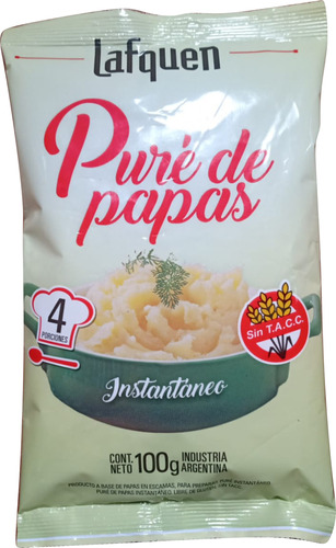 Pure De Papa Instantaneo Lafquen Sin Tacc Apta Celiacos 100g