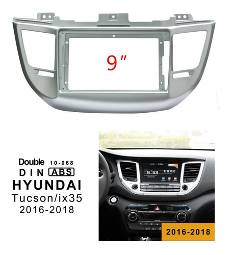 Bisel Radio Pantalla Hyundai Tucson 2015 - 2018 9pul Karvas