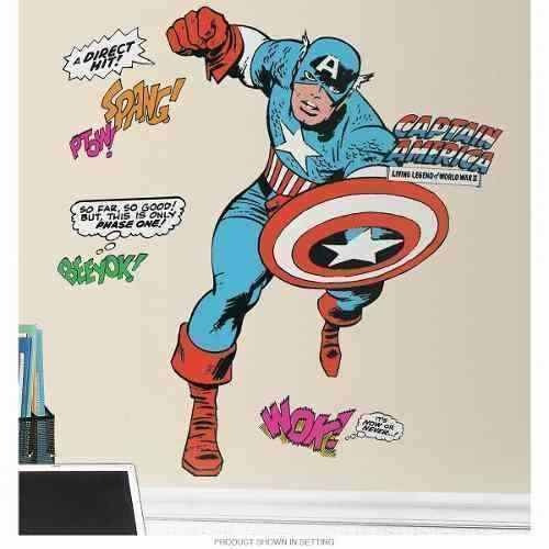 Vinil Capitán América Comic 120x130 Cm.
