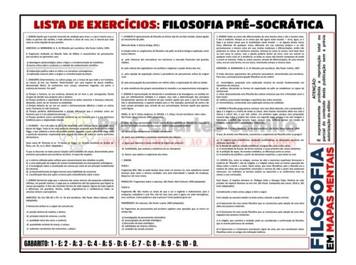 Fichas - Resumo: Filosofia Em Mapas Mentais