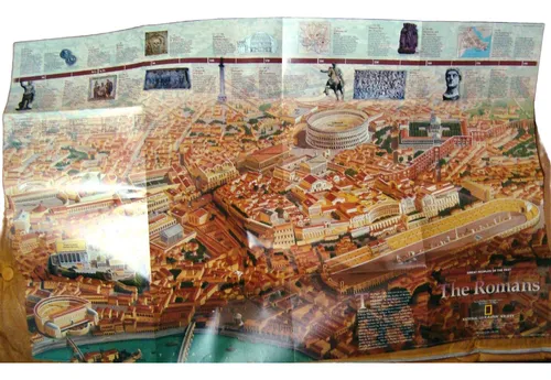 Mapa Nat Geo Lamina Los Romanos The Romans Coliseo Roma