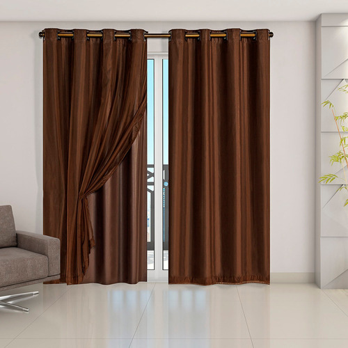 Cortina Blackout Sala Pvc Com Voial Corta Luz 2.8m X 2,30m Cor Tabaco