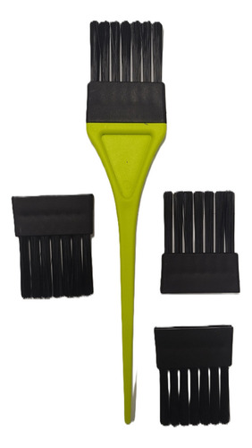 Pincel De Tintura Eurostil Intercambiable Con 4 Repuestos Color Verde claro