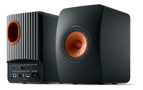 Bocina KEF LS50 Wireless II con bluetooth y wifi carbon black 127V