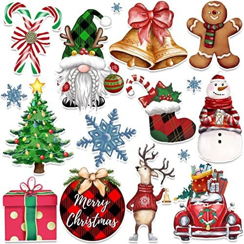 Imagen 1 de 7 de Iman Decorativo Trewave 12 Piezas Imanes De Nevera De Navida