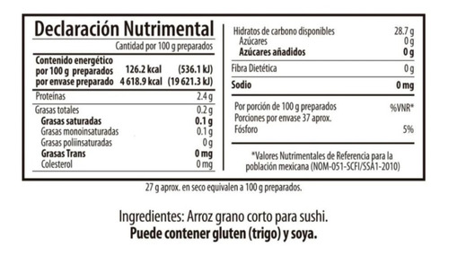Arroz Para Sushi Valle Verde 1 Kg