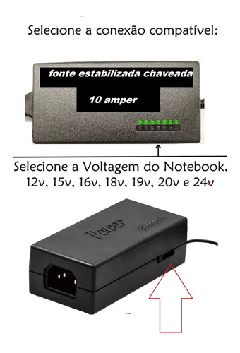 Fonte C Regulagem 12- 24v P Tv Monitor Notbook Dvr Recptor