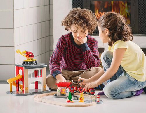 Brio 33815 Set De Bomberos De Rescate | Juego De Juguetes De