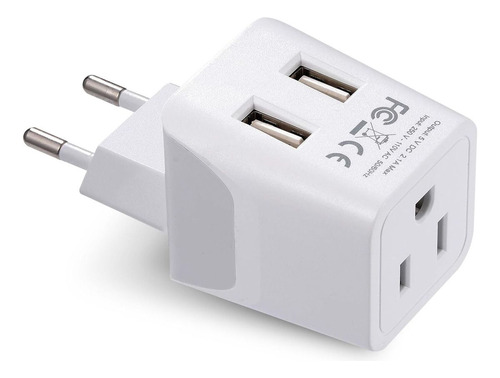 Ceptics Ctu 9c Usa To Most Of Europe Travel Adapter Plug