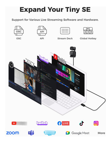 Webcam Obsbot Tiny Se 1080p 100fps Con Seguimiento Ai Color