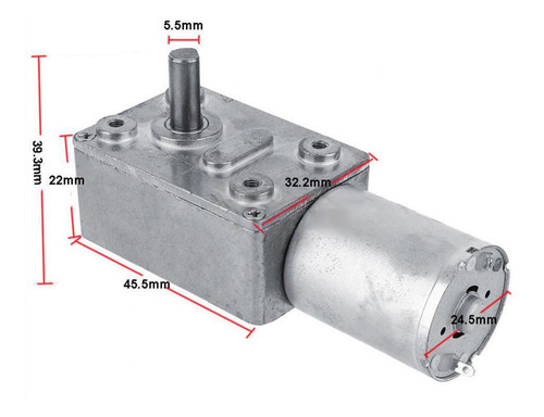 Imagen 8 de 12 de 2x 12v Motor De Cc De Reducción De Engranaje Helicoidal De
