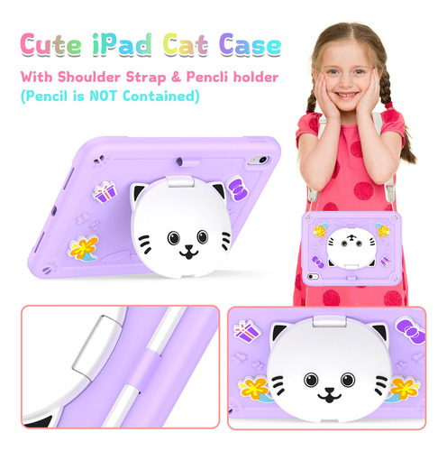 Funda Para iPad 11th/10th Generación A16 2025/10.9inch 2022 Color Purple