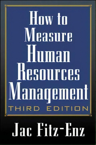 How To Measure Human Resource Management, De Jac Fitz-enz. Editorial Mcgraw Hill Education Europe, Tapa Dura En Inglés