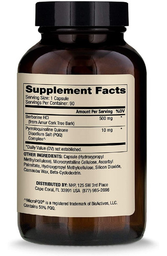 Imagen 2 de 4 de Berberina Y Micropqq Advanced Dr. Mercola 90 Capsulas