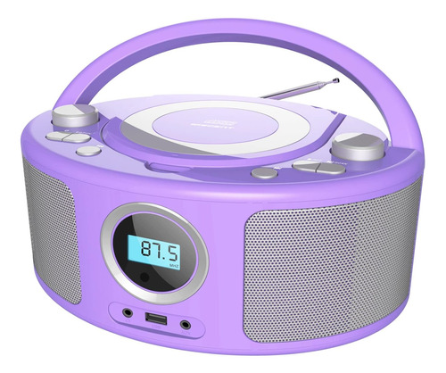 Reproductor Portatil Wiithink Bluetooth/radio/cd/usb, Lila