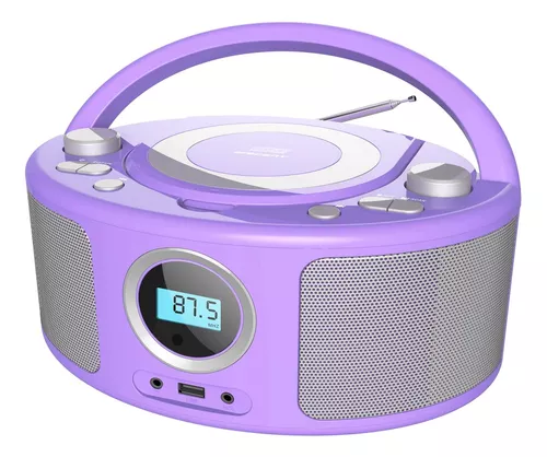 Radio CD,Radios portátiles Boombox, Reproductor de CD MP3 estéreo Portátil  con Bluetooth, USB, Entrada Aux, Conector para Auriculares (WTB791) :  : Electrónica