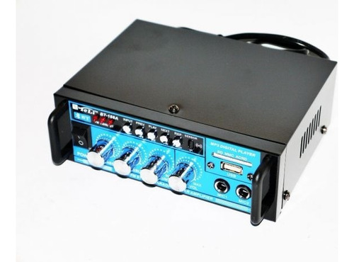 Amplificador Bluetooth Usb 12v/220v Fm Sd Karaoke Mp3