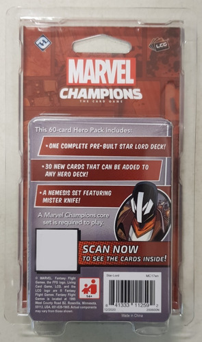 Imagen 2 de 2 de Marvel Champions Card Game Star-lord Hero Pack Nuevo !!!