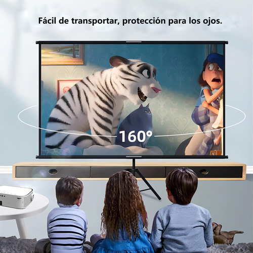 Pantalla De Proyector Con Soporte Plegable 84 Pulgadas