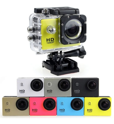 Camara Deportiva Hd Sumergible+16 Accesorios 30 Mtrs Hd1080p