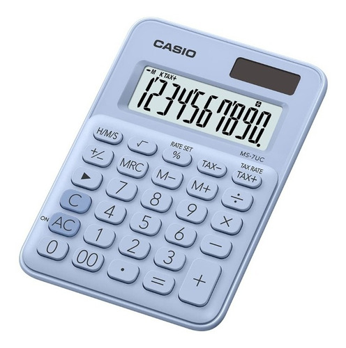 Calculadora Casio Ms-7 Escritorio Calcula Tiempo 10 Dígitos