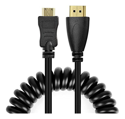 Ucec Cable Mini Hdmi En Espiral De 11.81  / 30 Cm A Hdmi Com