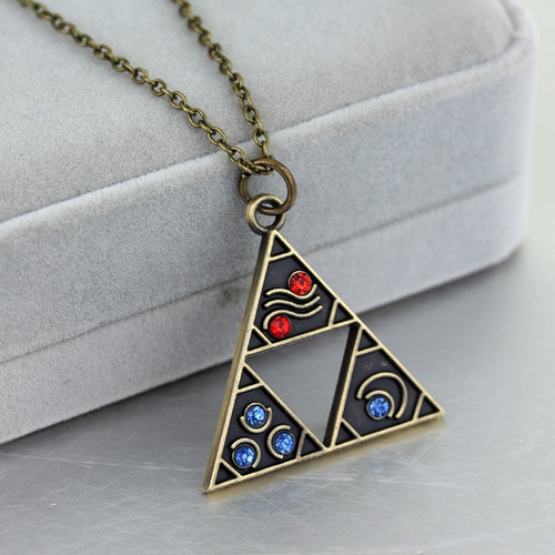 Collar The Legend Of Zelda Metal Link Trifuerza Envio Gratis