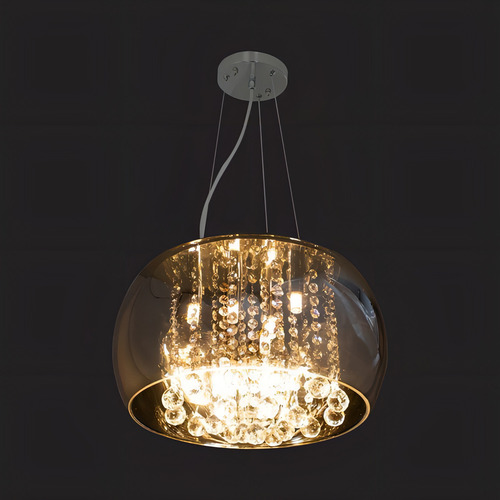 Pendente Cristal Bella Soho Cromado 40cm Pd002cr St586 110V/220V (Bivolt) Bella Iluminação SOHO PD002CR