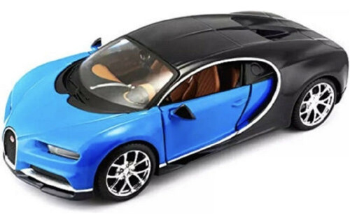 Maisto Bugatti Chiron Blue 1/24 Modelo Fundido A Troquel [u]