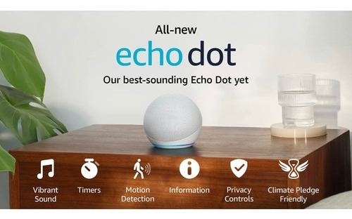 Imagen 2 de 4 de Echo Dot 5ta Generacion Negro Sin Reloj