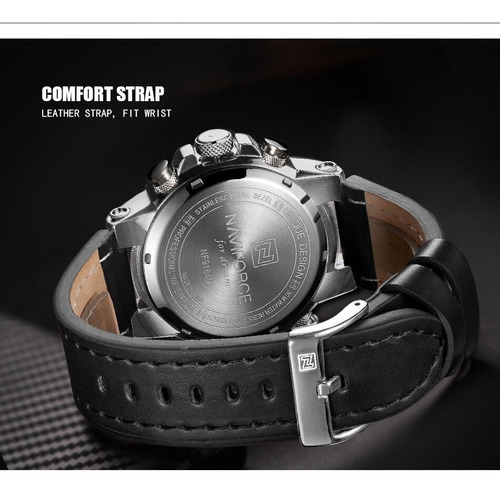 Relogio Naviforce Masculino 9164 Pulseira De Couro