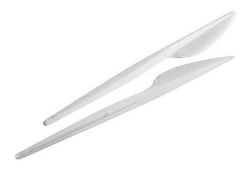 Cuchillo Plastico Descartable Blanco X 1000 Un Pack X 4 Un