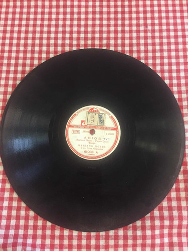 Disco De Pasta Mariano Mores Odeon 61003 78 Rpm (Usado)