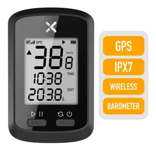 Ciclocomputador Xoss G G pantalla LCD de 1.8" color negro