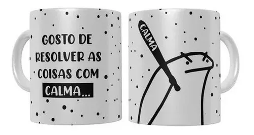 Caneca meme boneco palito calma