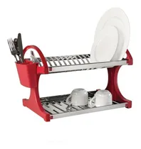 Comprar Escurridor Cap 16 Platos Acero Inox Suprema Rojo Brinox
