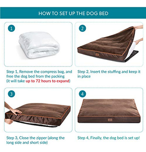 Bedsure Almohadas Impermeables Para Cama De Perro Con Funda