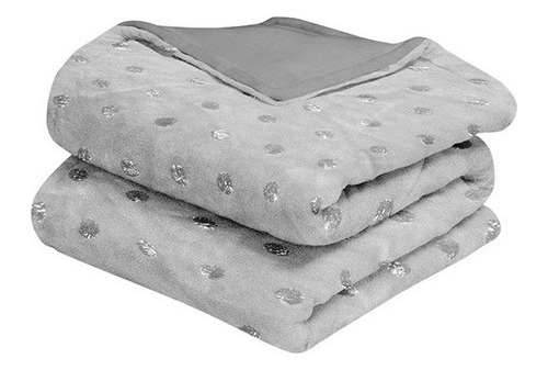 Cobertor Ks/qs Doble Vista New York Suave Microfibra Silver
