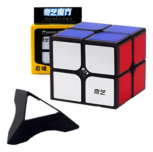 Cubo Rubik 2x2 Qiyi Fondo Negro Speed Cube 
