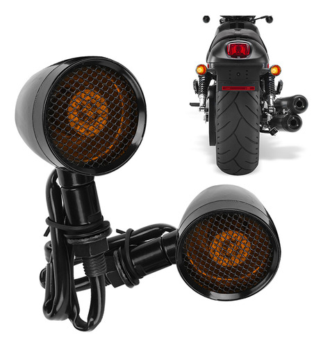 Intermitente Led De Rejilla Tipo Bala Retro Universal Para M