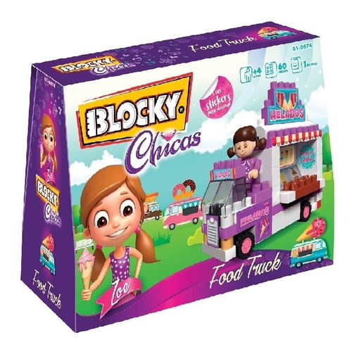 Imagen 2 de 3 de Blocky Chicas Food Truck Con 65 Piezas Original Cantidad De Piezas 65
